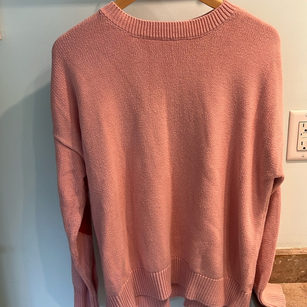 Jillian Harris x joe Fresh sweater with heart elbow patches